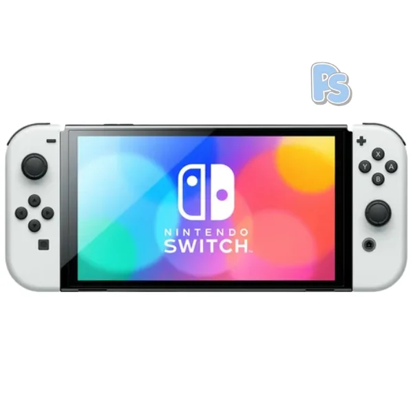 Nintendo Switch OLED White console Pakistan with white Joy-Con controllers portable gaming system for family and handheld gaming