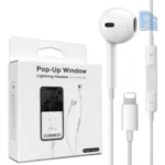 Pop-Up Window Lightning Handsfree for iPhone high quality wired earphones with mic Pakistan