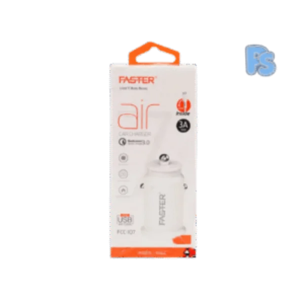Faster Air 3A Car Charger fast charging dual USB car adapter in Pakistan Faster Air 3A Car Charger fast charging dual USB car adapter in Pakistan
